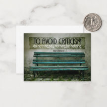 Elbert Hubbard inspirationcitat "Kritik"