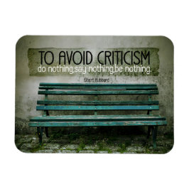 Elbert Hubbard inspirationcitat "Kritik" Magnet