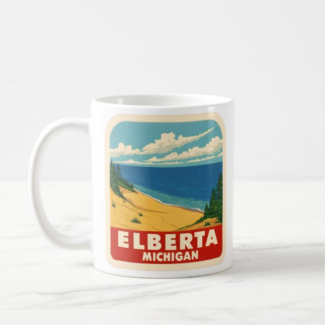 Elberta Michigan Vintage Kaffemugg (Vänster)