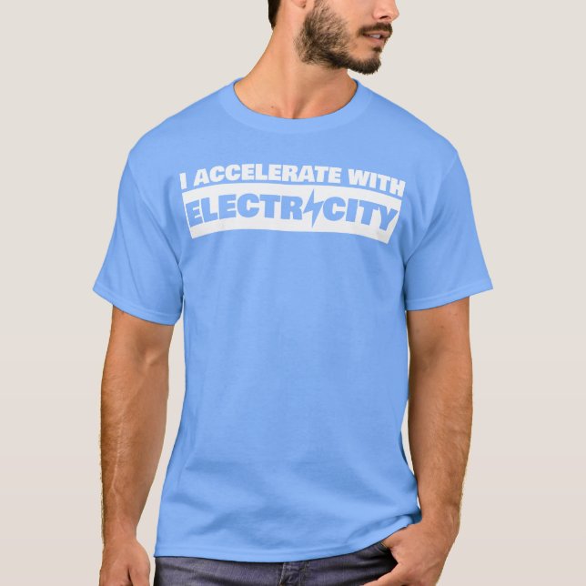 Elbil ECar Batteriflicka T Shirt (Framsida)