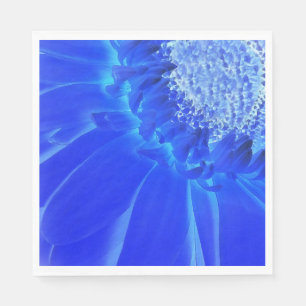 Elblågröna gerbera pappersservett