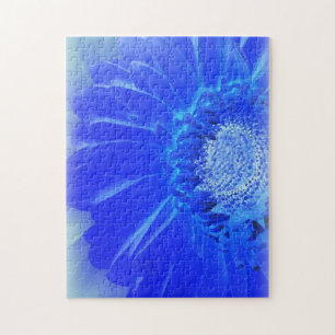 Elblågröna gerbera pussel