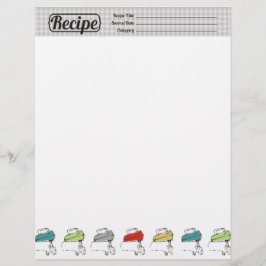 Elblandare i anpassningsbar färg receptletterhead