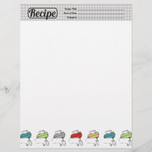 Elblandare i anpassningsbar färg receptletterhead