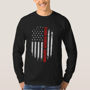 Elbow Arm Survivor American Flagga Recovery T Shirt
