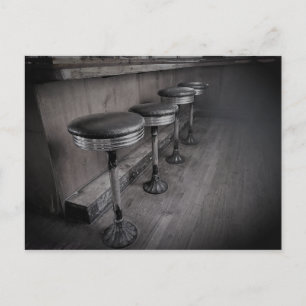 Elbow Inn Pub Stools Post Card Vykort