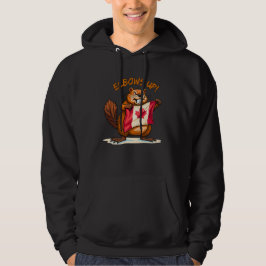 Elbows UP, Beaver, Canada Flagga Maple Löv Hoodie