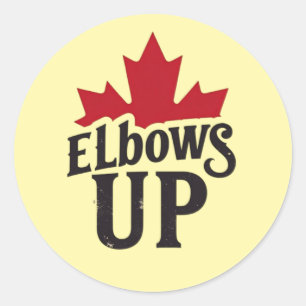 Elbows Up - Bold Canadian Spirit Runt Klistermärke