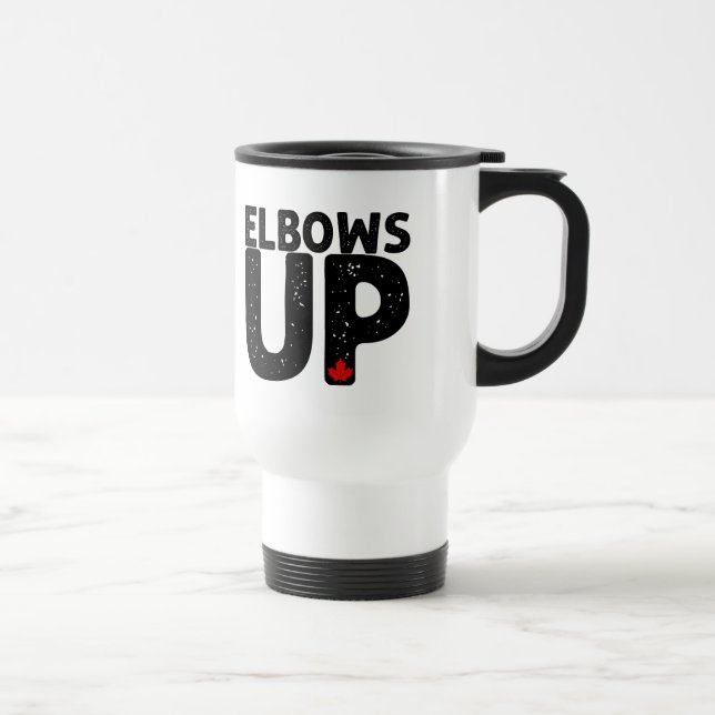 ELBOWS UP Bold Distress Typography Resemugg (Höger)