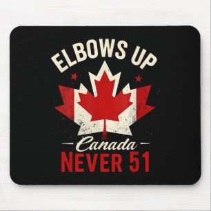 Elbows Up Canada Aldrig 51 Canada Flagga Musmatta