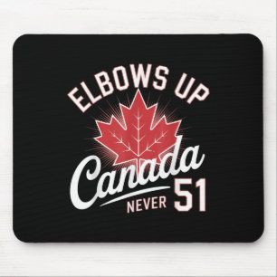 Elbows Up Canada Aldrig 51 Canada Flagga Musmatta