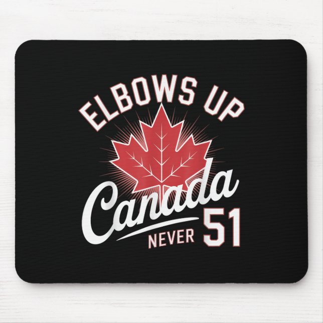 Elbows Up Canada Aldrig 51 Canada Flagga Musmatta (Framsidan)