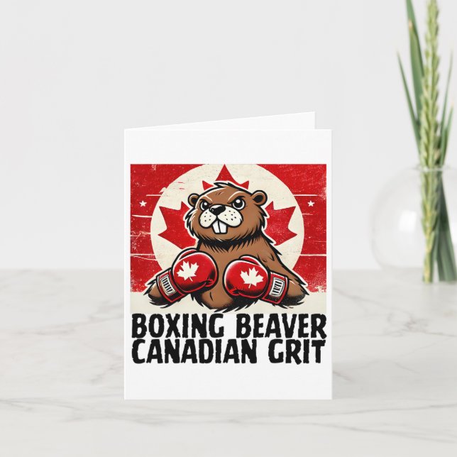 Elbows Up Canada Canadian Counter Tariffs Beaver B Kort (Framsida)