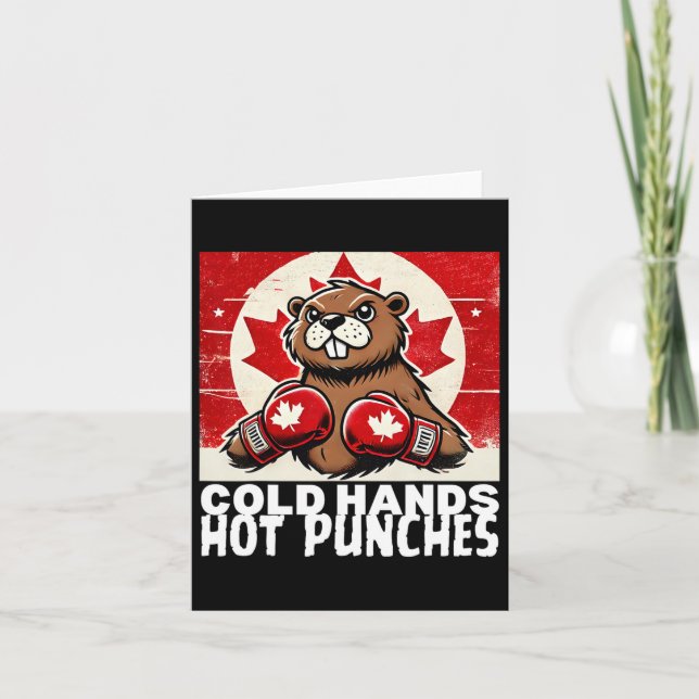 Elbows Up Canada Canadian Counter Tariffs Beaver B Kort (Framsida)