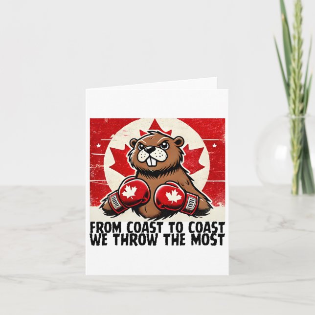 Elbows Up Canada Canadian Counter Tariffs Beaver B Kort (Framsida)