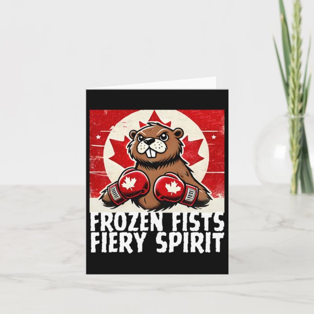 Elbows Up Canada Canadian Counter Tariffs Beaver B Kort (Framsida)