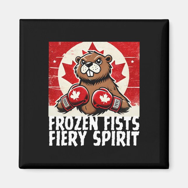 Elbows Up Canada Canadian Counter Tariffs Beaver B Magnet (Framsidan)