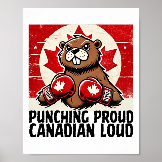 Elbows Up Canada Canadian Counter Tariffs Beaver B Poster (Framsidan)