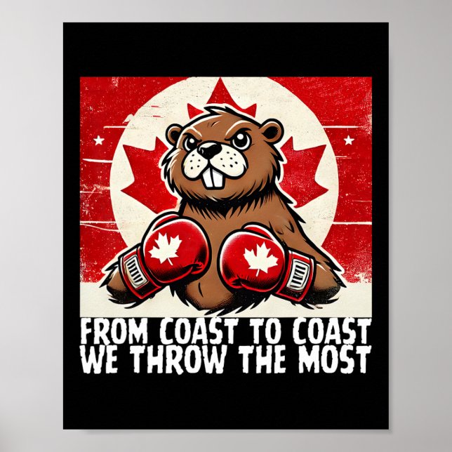 Elbows Up Canada Canadian Counter Tariffs Beaver B Poster (Framsidan)