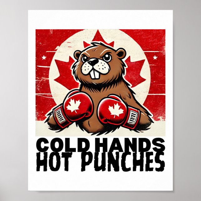 Elbows Up Canada Canadian Counter Tariffs Beaver B Poster (Framsidan)