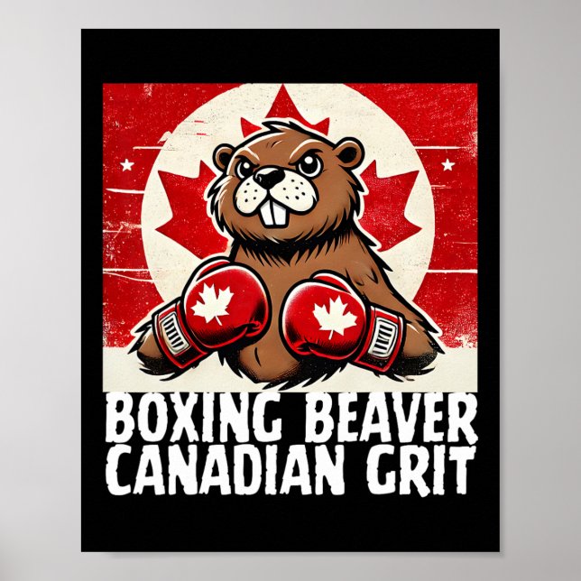 Elbows Up Canada Canadian Counter Tariffs Beaver B Poster (Framsidan)