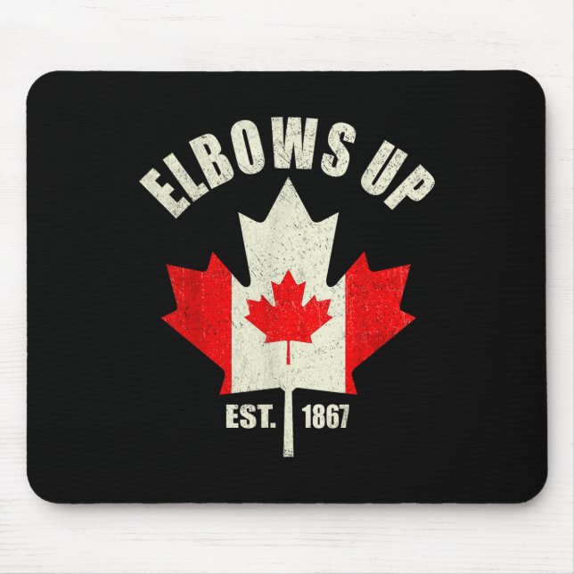 Elbows Up Canada Est 1867 Proud Canadian Strong Ca Musmatta (Framsidan)