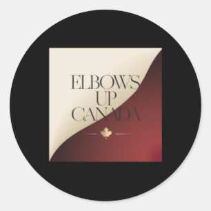 Elbows Up Canada Sticker9 Runt Klistermärke