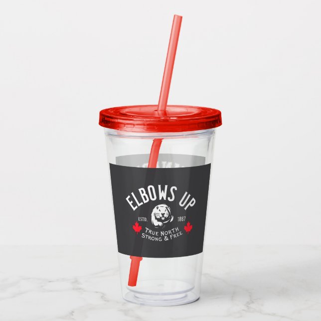 Elbows Up Canada Strong Take Away Mugg (Baksida)