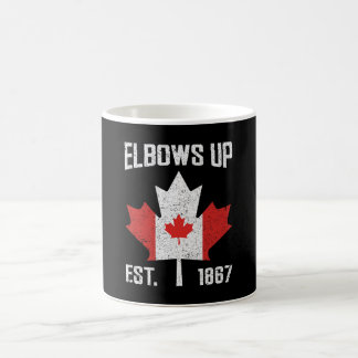 Elbows Up Canada True North Strong Proud Canadian Kaffemugg