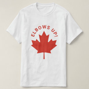 ELBOWS UP Canadian Red Maple Löv Canada T Shirt