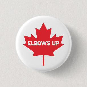 Elbows Up Funny Canadian Hockey Knapp