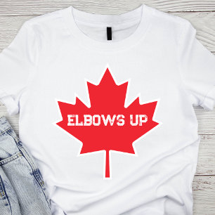 Elbows Up Funny Canadian Hockey T Shirt