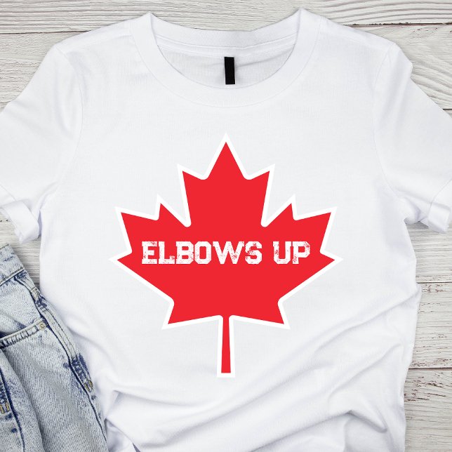 Elbows Up Funny Canadian Hockey T Shirt (Elbows Up Funny Canadian Hockey T-Shirt)