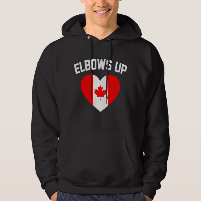 Elbows Up Kanada Hoodie (Framsida)