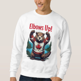 Elbows Up Kanada Lång Ärmad Tröja