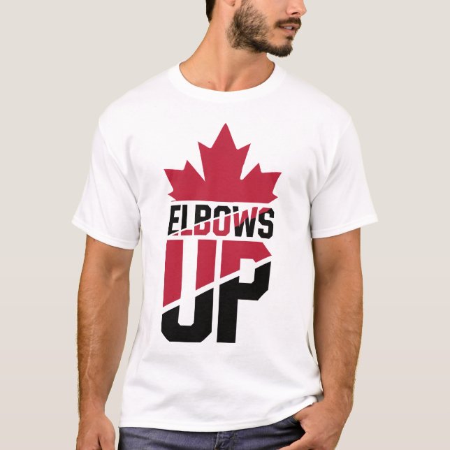 Elbows Up Kanada T Shirt (Framsida)