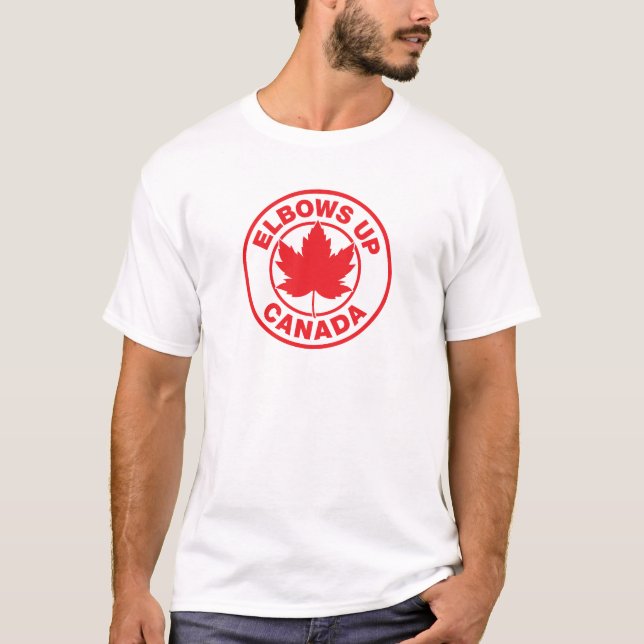 Elbows Up Kanada T Shirt (Framsida)