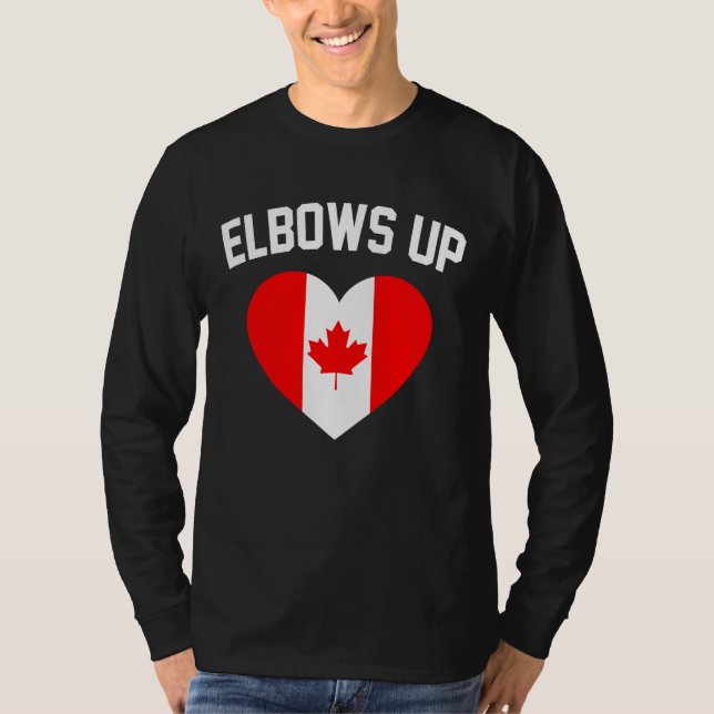 Elbows Up Kanada T Shirt (Framsida)