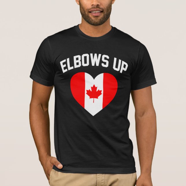 Elbows Up Kanada T Shirt (Framsida)