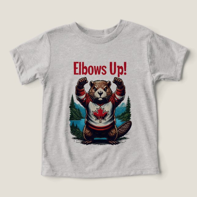 Elbows Up Kanada T Shirt (Design Framsida)