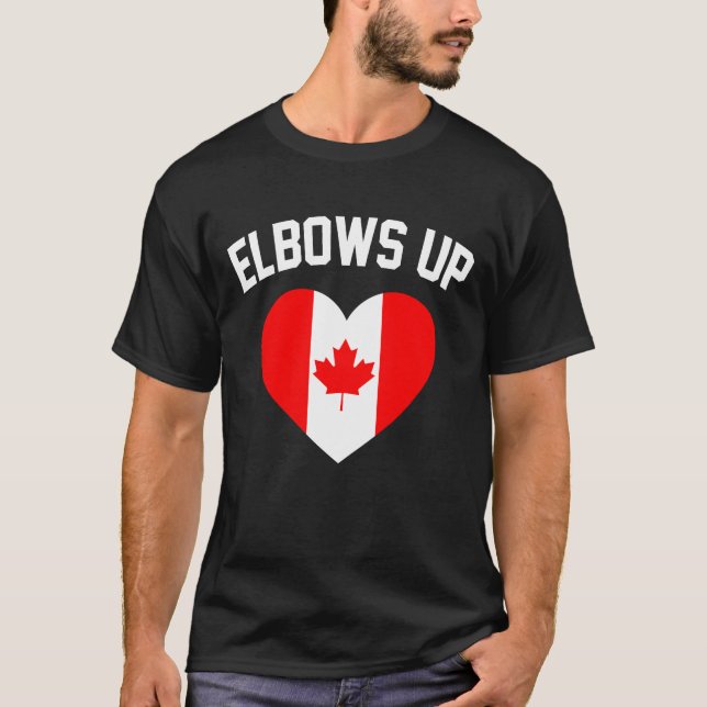 Elbows Up Kanada T Shirt (Framsida)