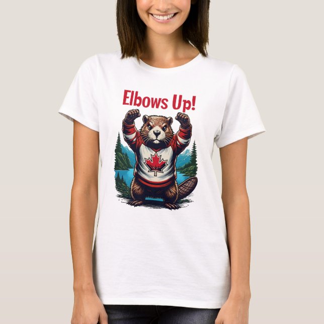 Elbows Up Kanada T Shirt (Framsida)
