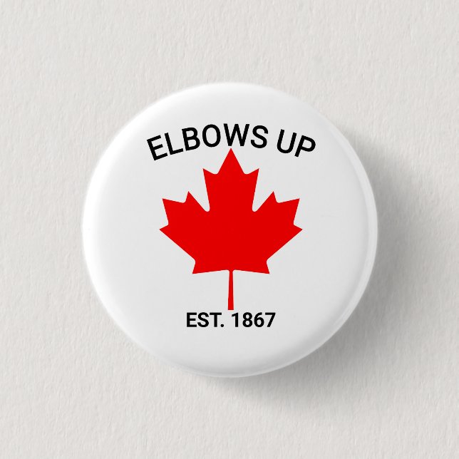 Elbows Up Shirt | Kanada Strong | Support Kanada | Knapp (Framsida)