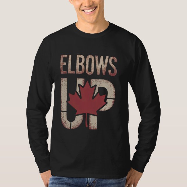 Elbows upp Kanada-medlem T Shirt (Framsida)