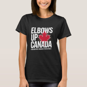 Elbows upp Kanada True North Strong Free Proud Can T Shirt