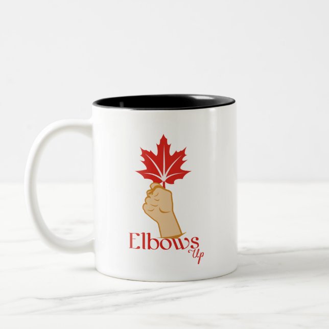 Elbows upp T-Shirt Två-Tonad Mugg (Vänster)