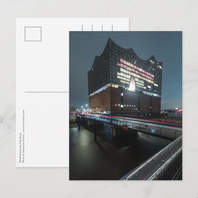 Elbphilharmonie Hamburg Vykort (Fram/baksida)