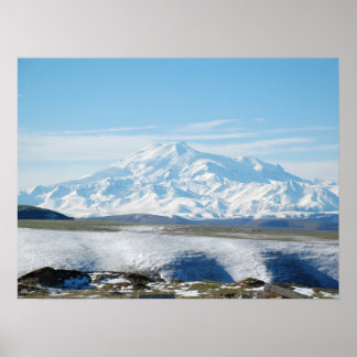 Elbrus-berget (Europas högsta berg) Poster