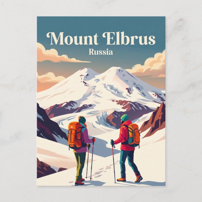 Elbrusberg Ryssland Vykort (Framsida)