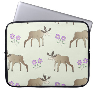 Elch mit Blume Laptop Fodral